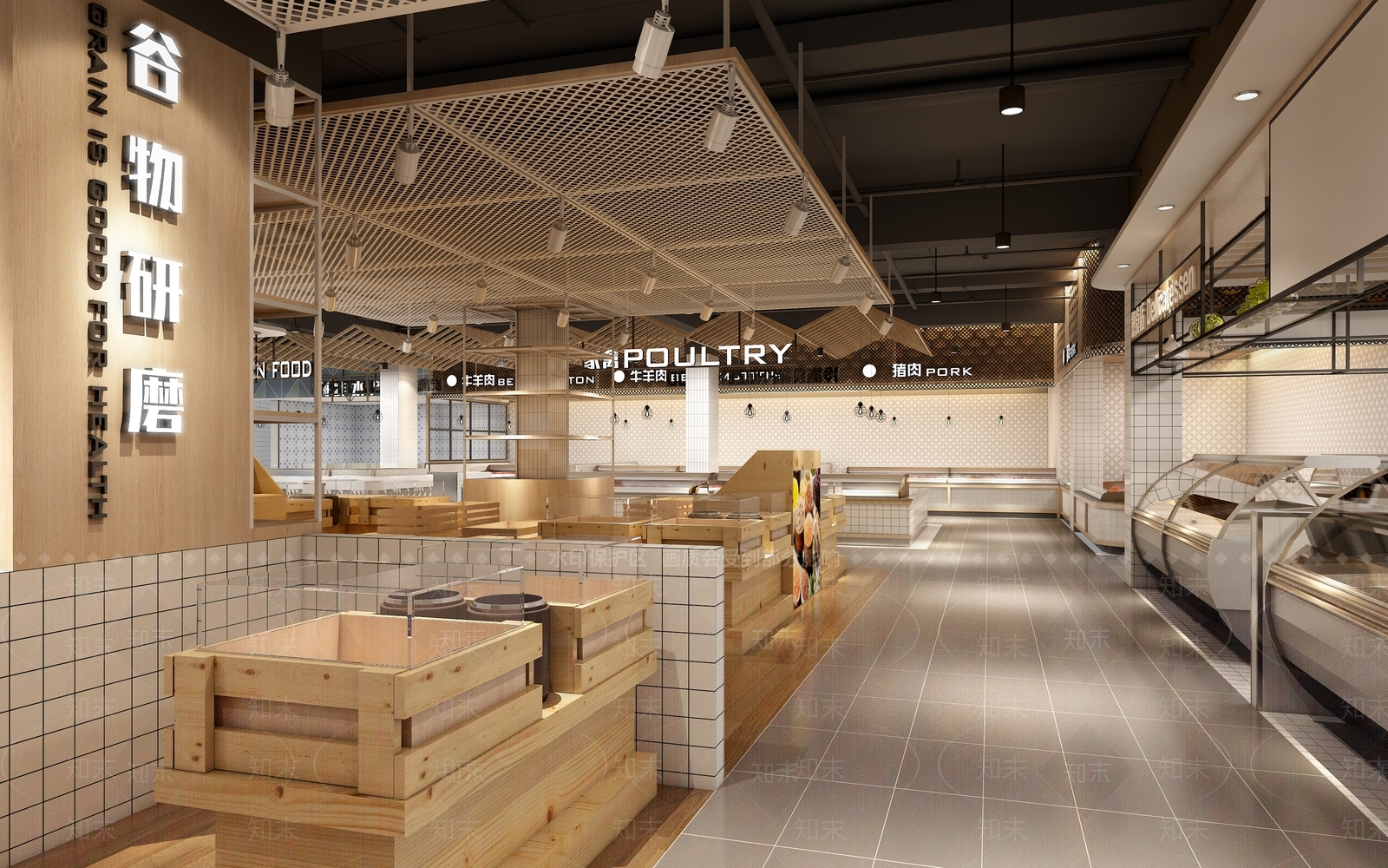 现代超市3D模型下载【ID:592543335】