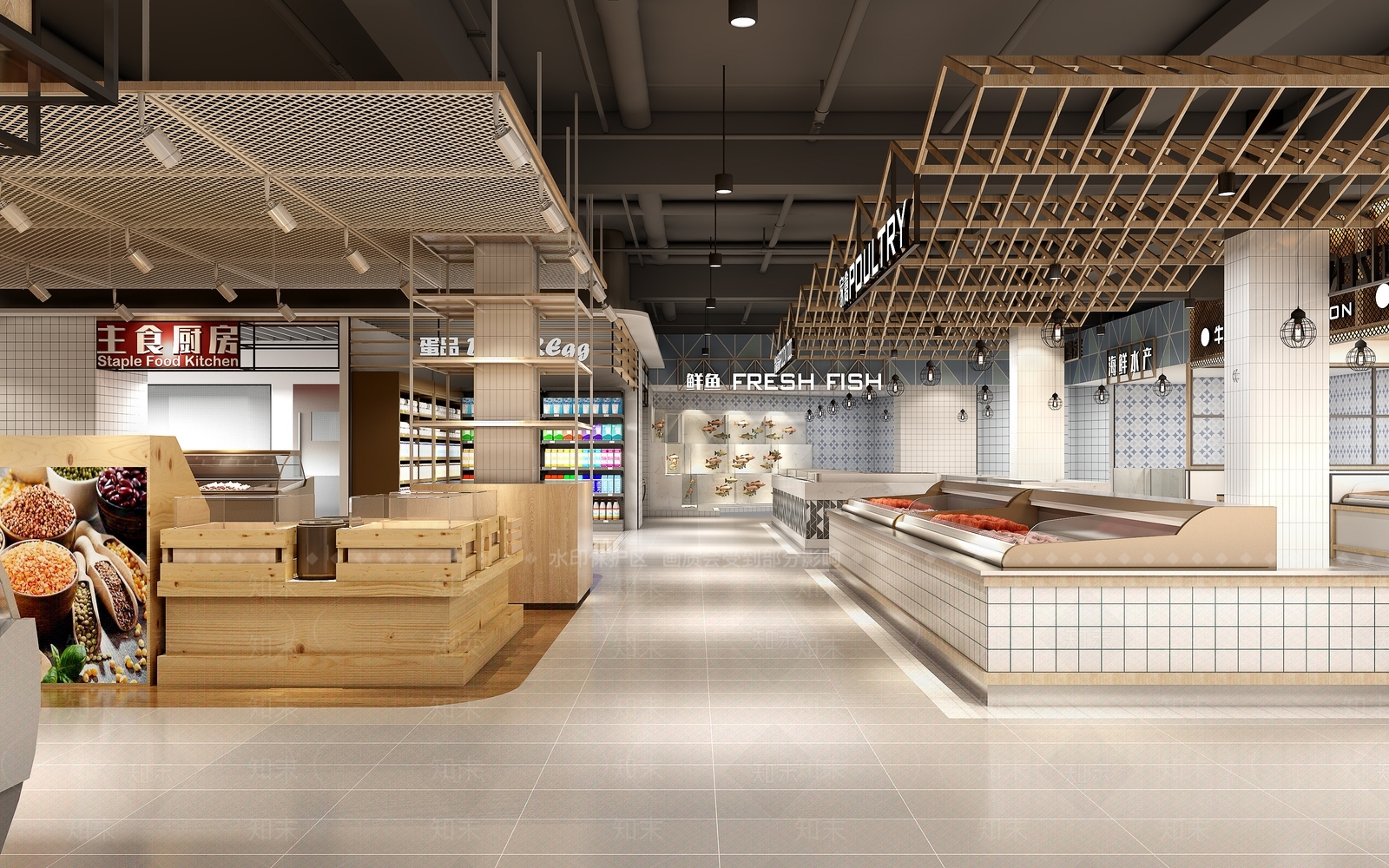现代超市3D模型下载【ID:592543363】