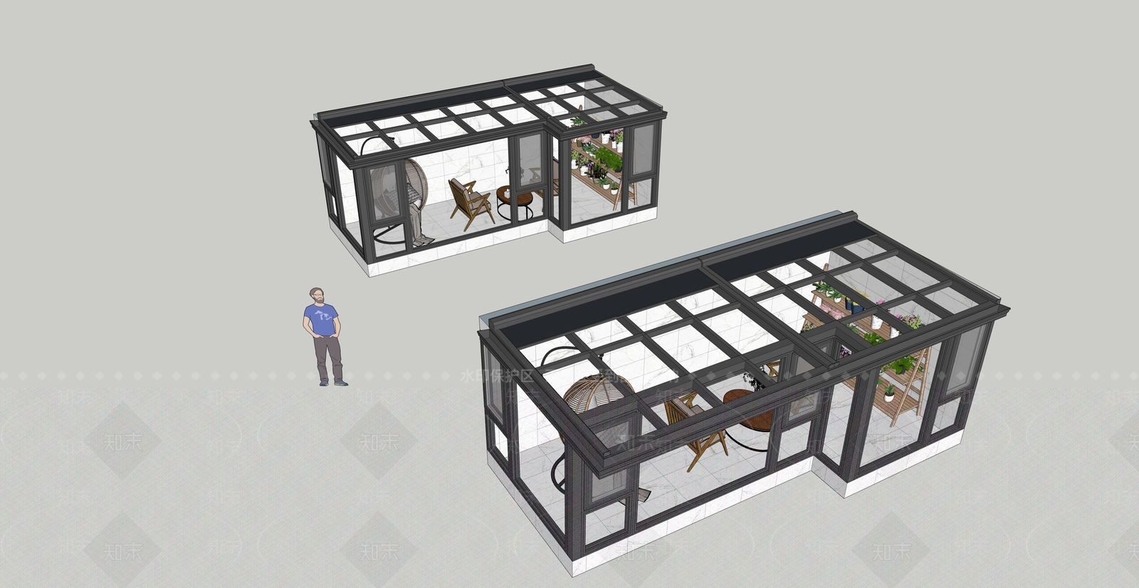现代家居阳台SU模型下载【ID:692568503】