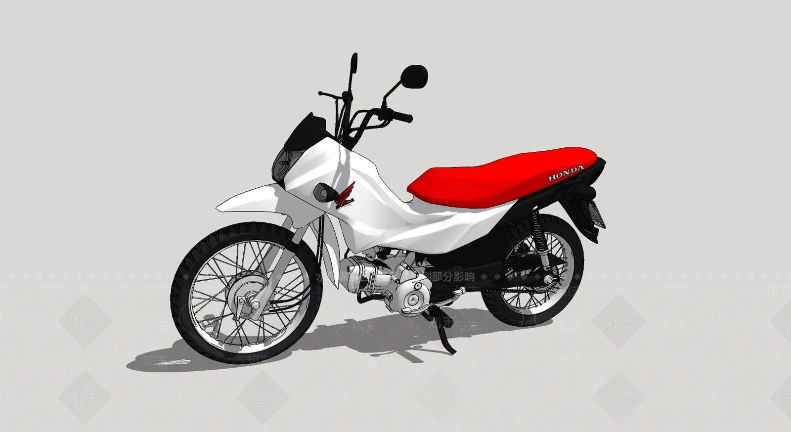 现代摩托车SU模型下载【ID:992589187】