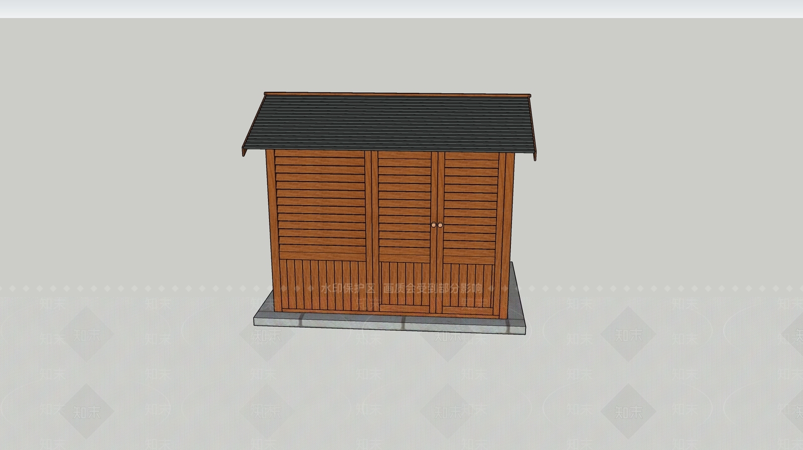 中式景观小品SU模型下载【ID:392612391】