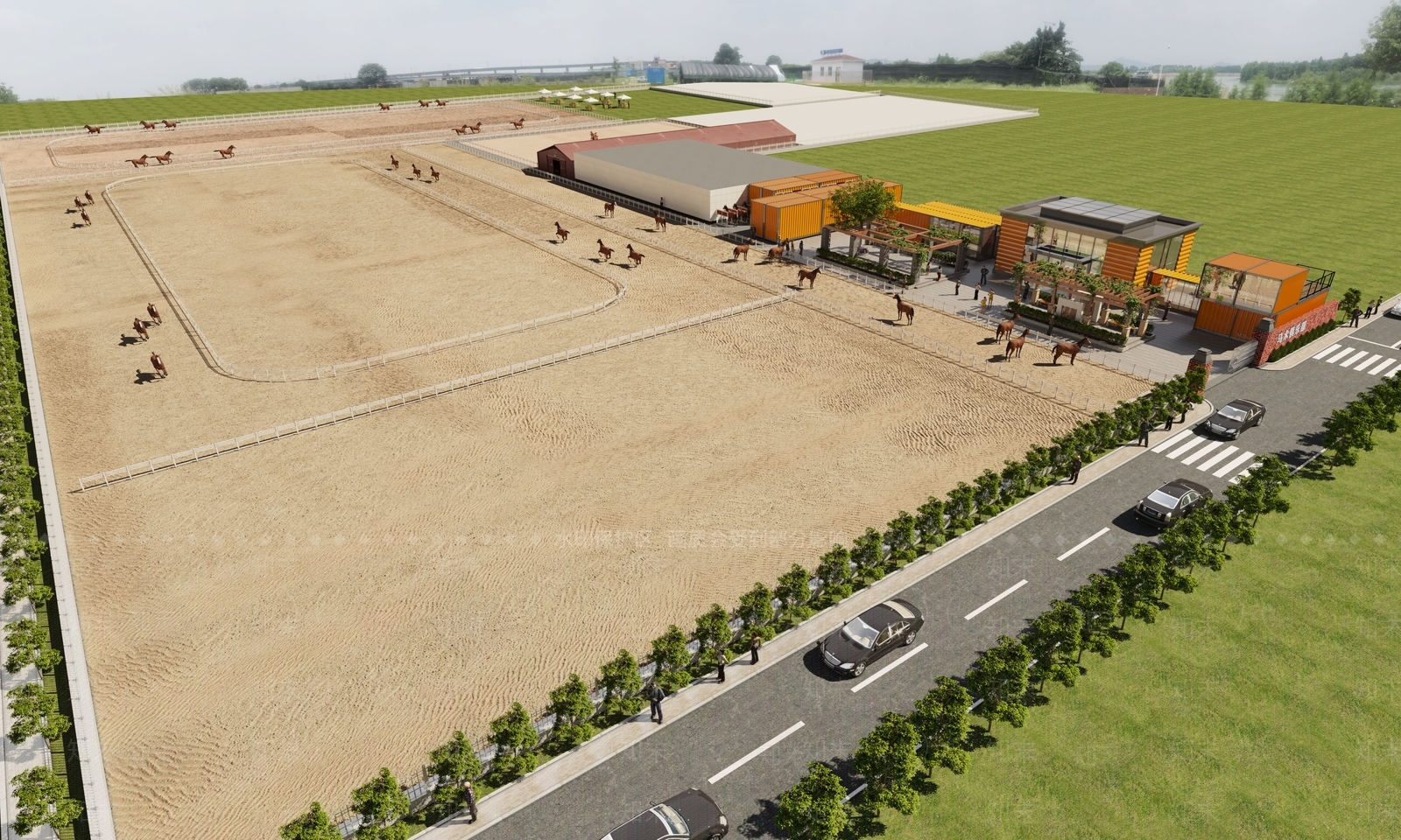 现代马场3D模型下载【ID:992623997】