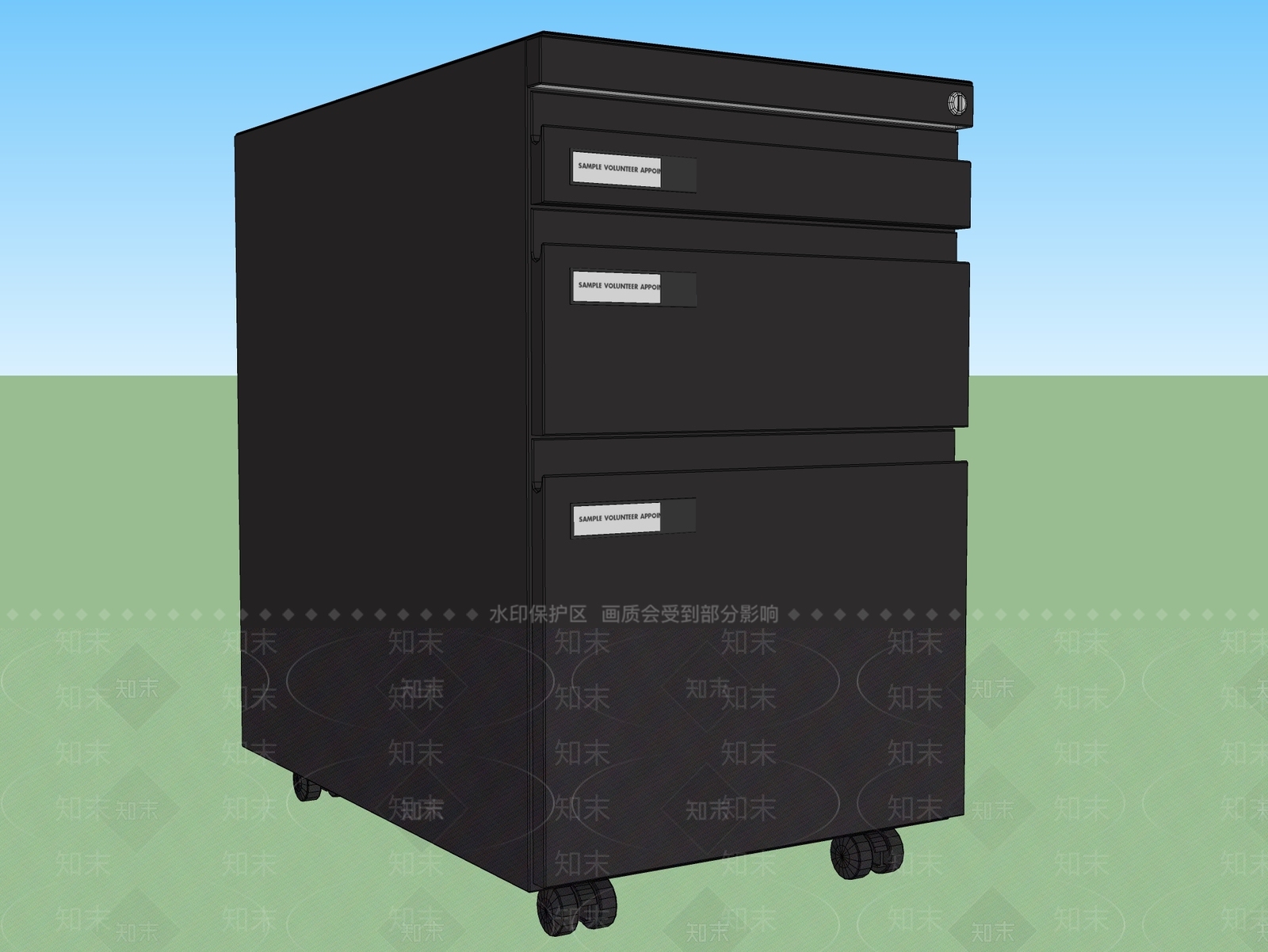 现代文件柜SU模型下载【ID:292653615】