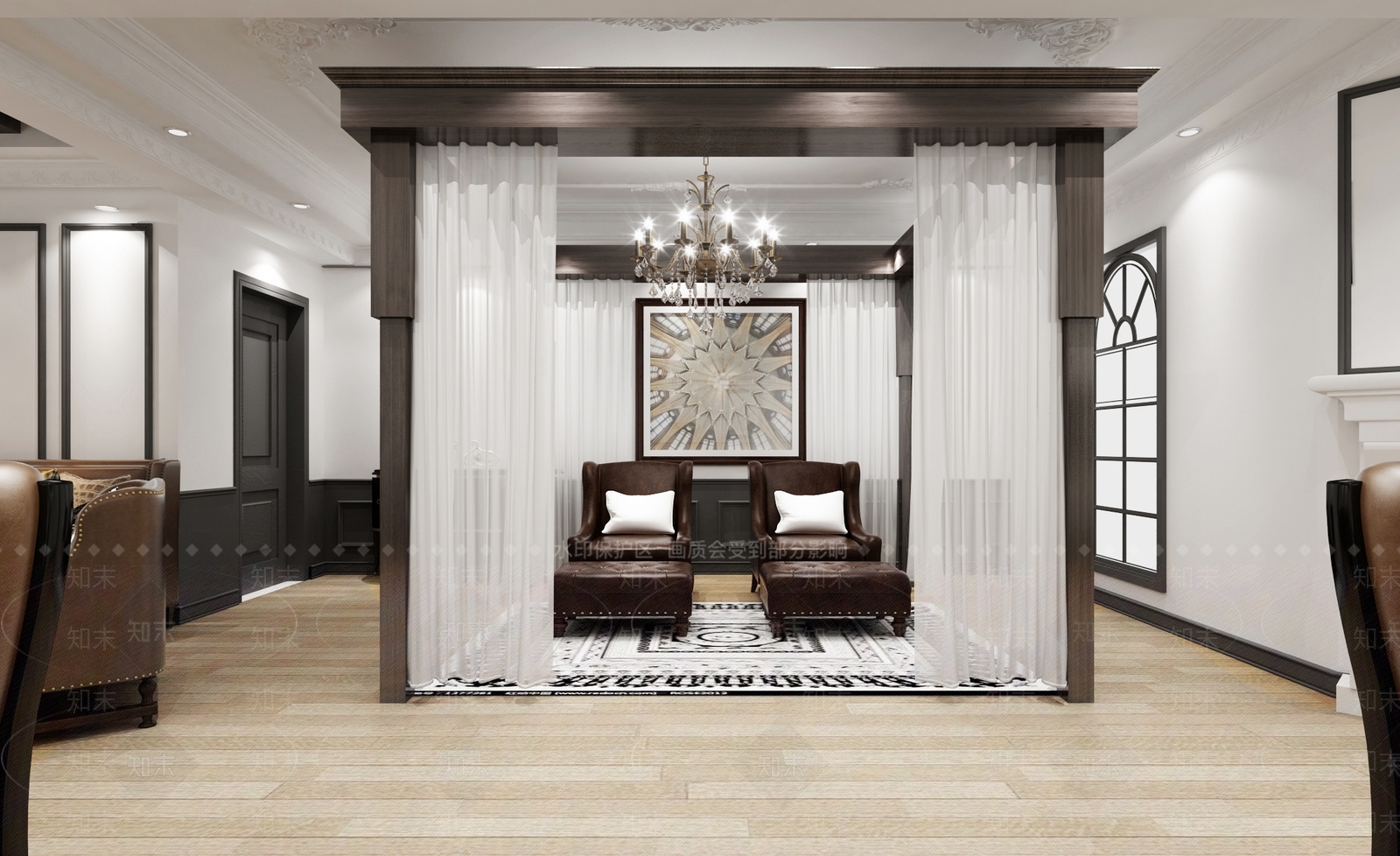 新古典美甲店大厅3D模型下载【ID:392877408】