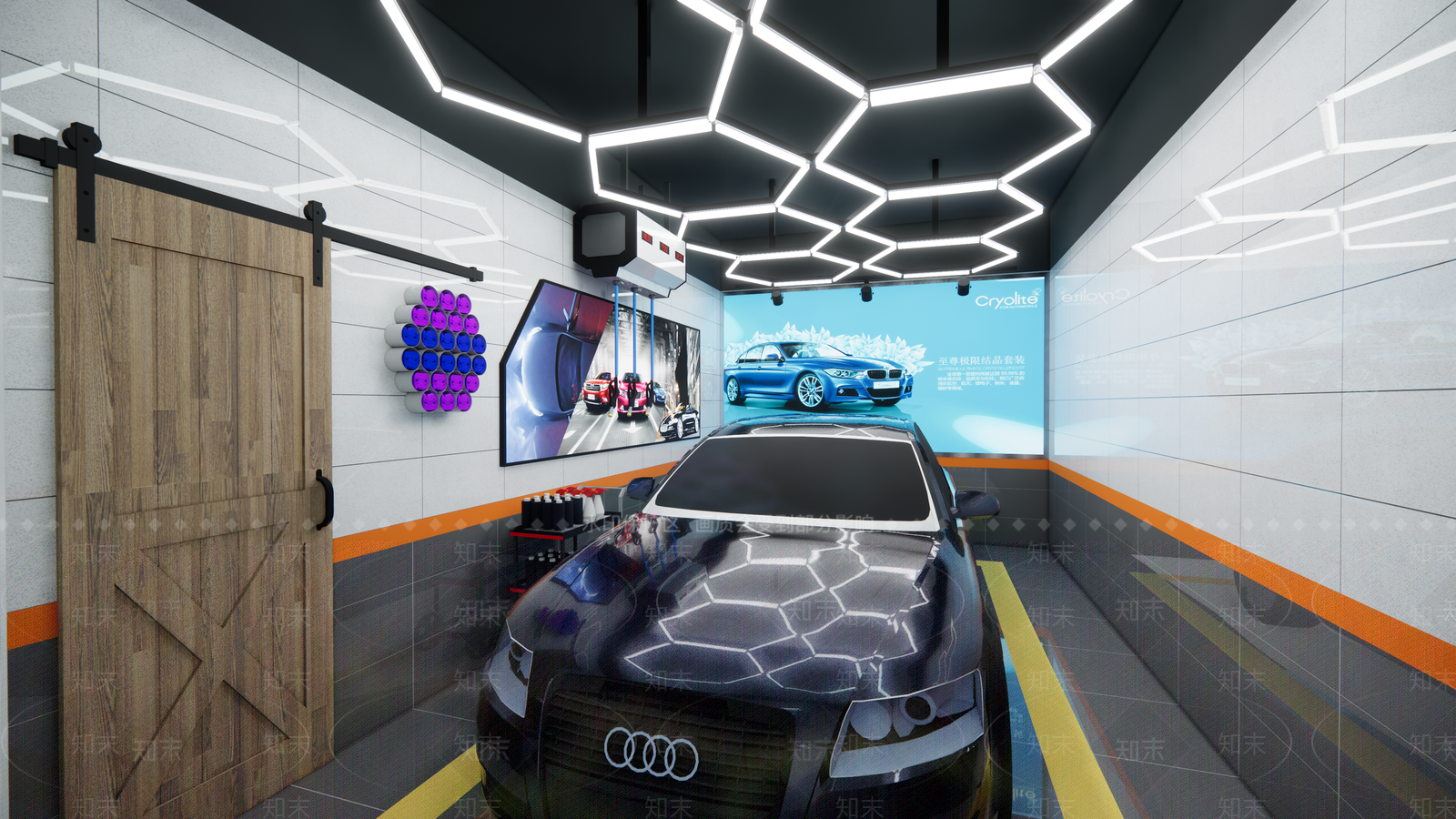 现代汽修店SU模型下载【ID:492656967】