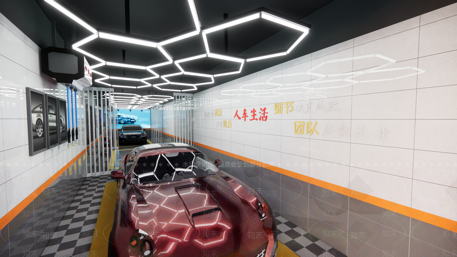 现代汽修店SU模型下载【ID:492656967】