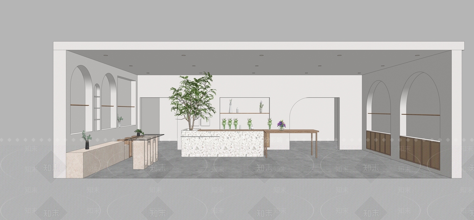 侘寂花店SU模型下载【ID:992664170】