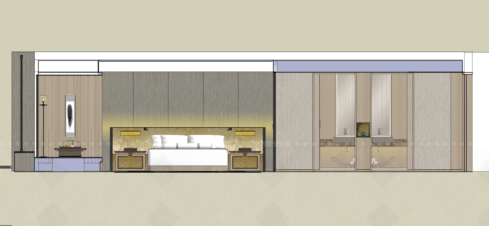 新中式展厅SU模型下载【ID:292665991】
