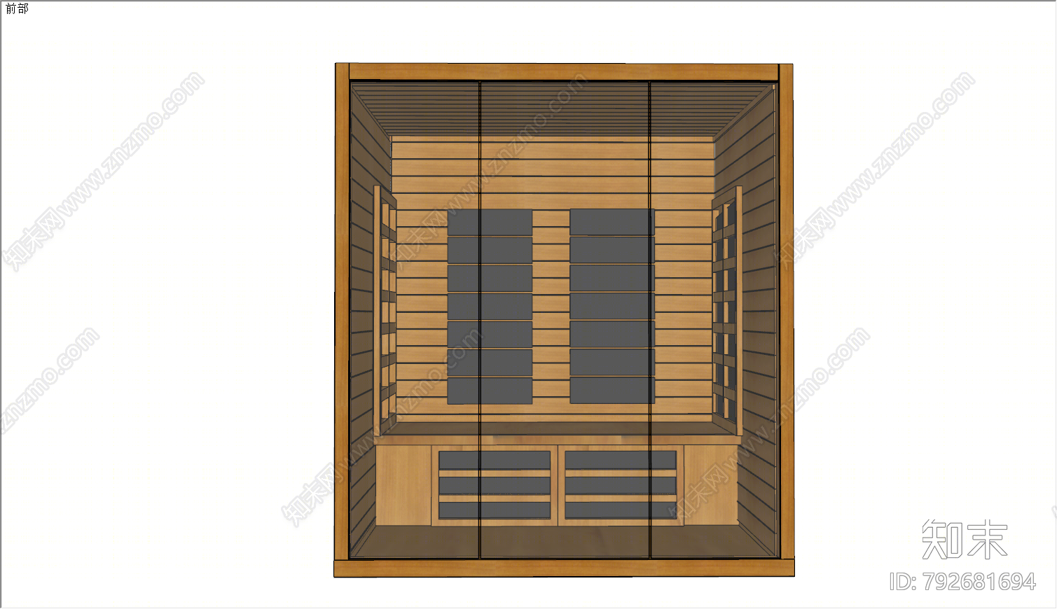 现代桑拿房SU模型下载【ID:792681694】