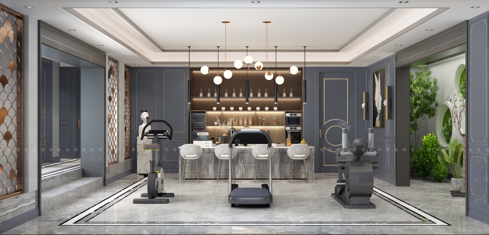 现代品酒室酒窖3D模型下载【ID:992712374】