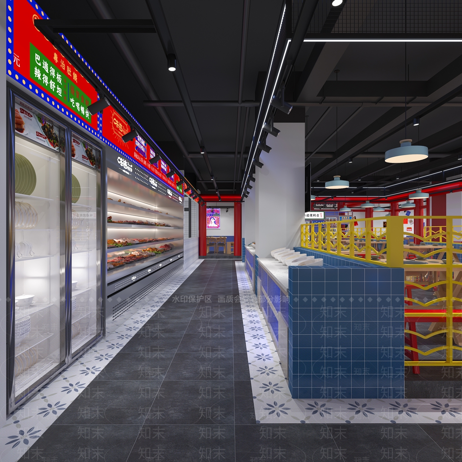 工业风火锅店串串3D模型下载【ID:392718274】