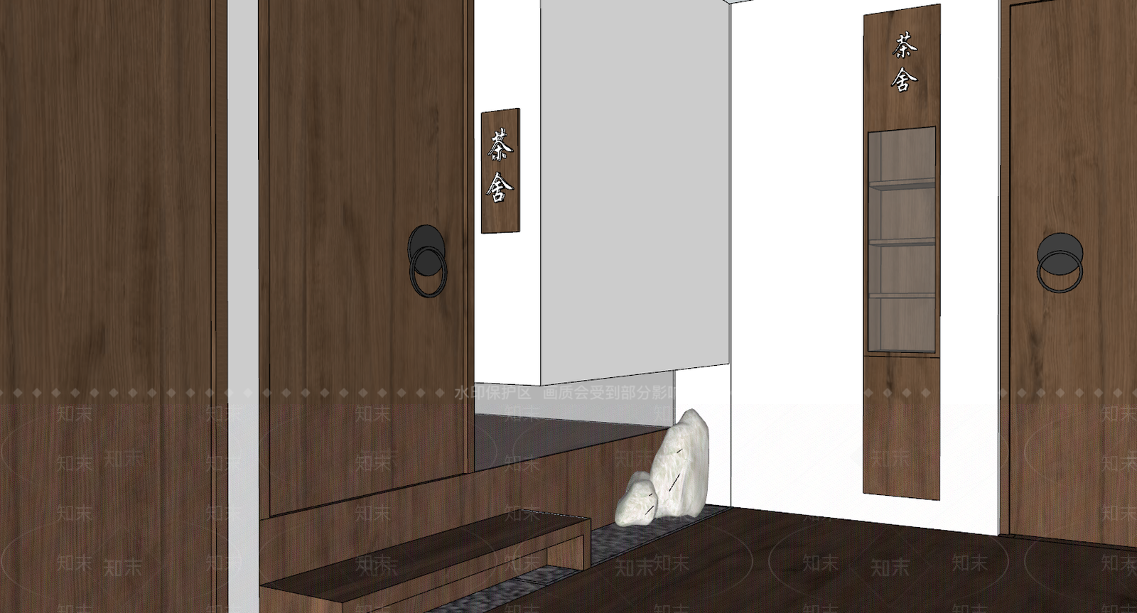 中式茶室SU模型下载【ID:992724386】