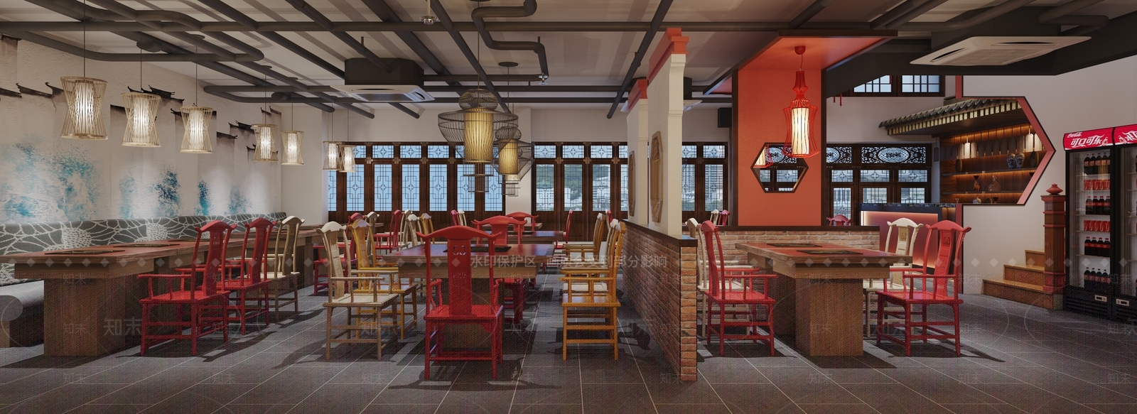 中式火锅店3D模型下载【ID:392783252】