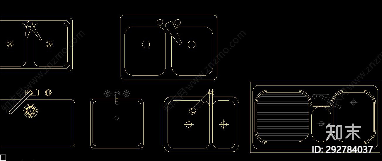 洗手池cad施工图下载【ID:292784037】