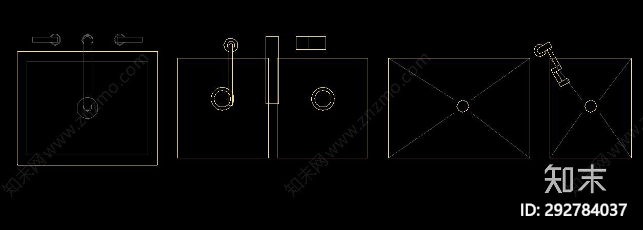 洗手池cad施工图下载【ID:292784037】
