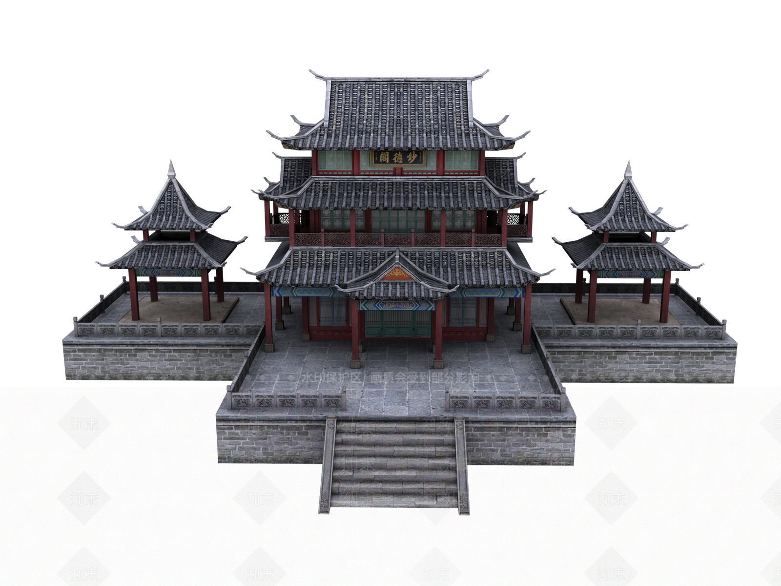 中式游戏场景3D模型下载【ID:292784861】