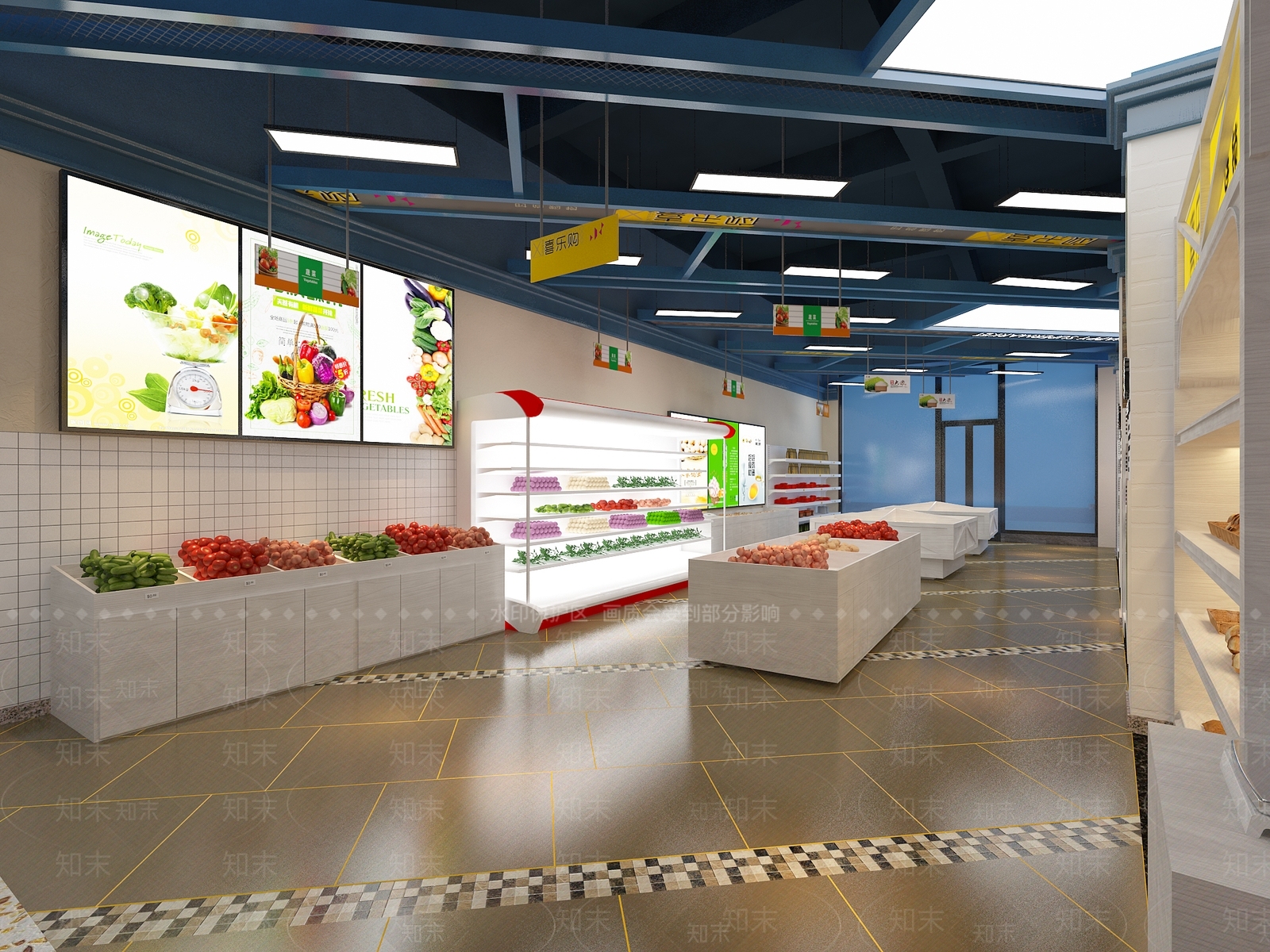 现代风格超市3D模型下载【ID:592793365】