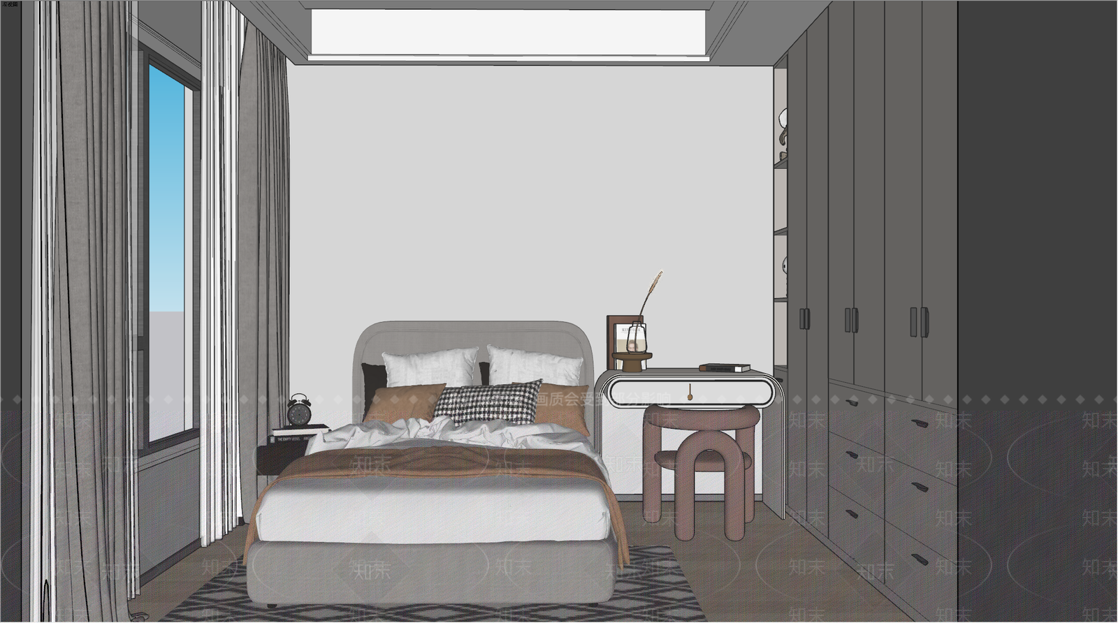 现代儿童房SU模型下载【ID:892797878】