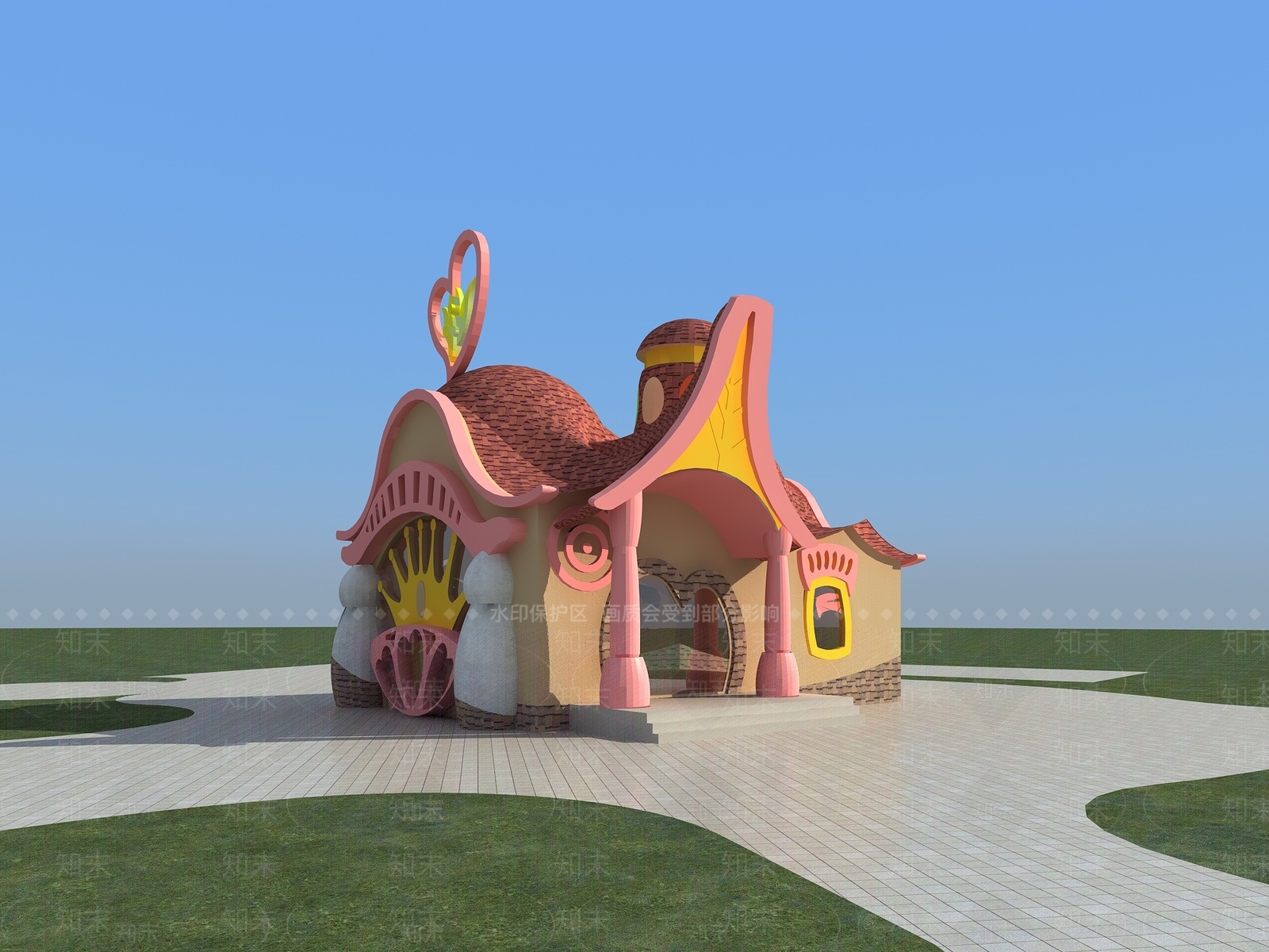 现代游乐场设备3D模型下载【ID:892804629】