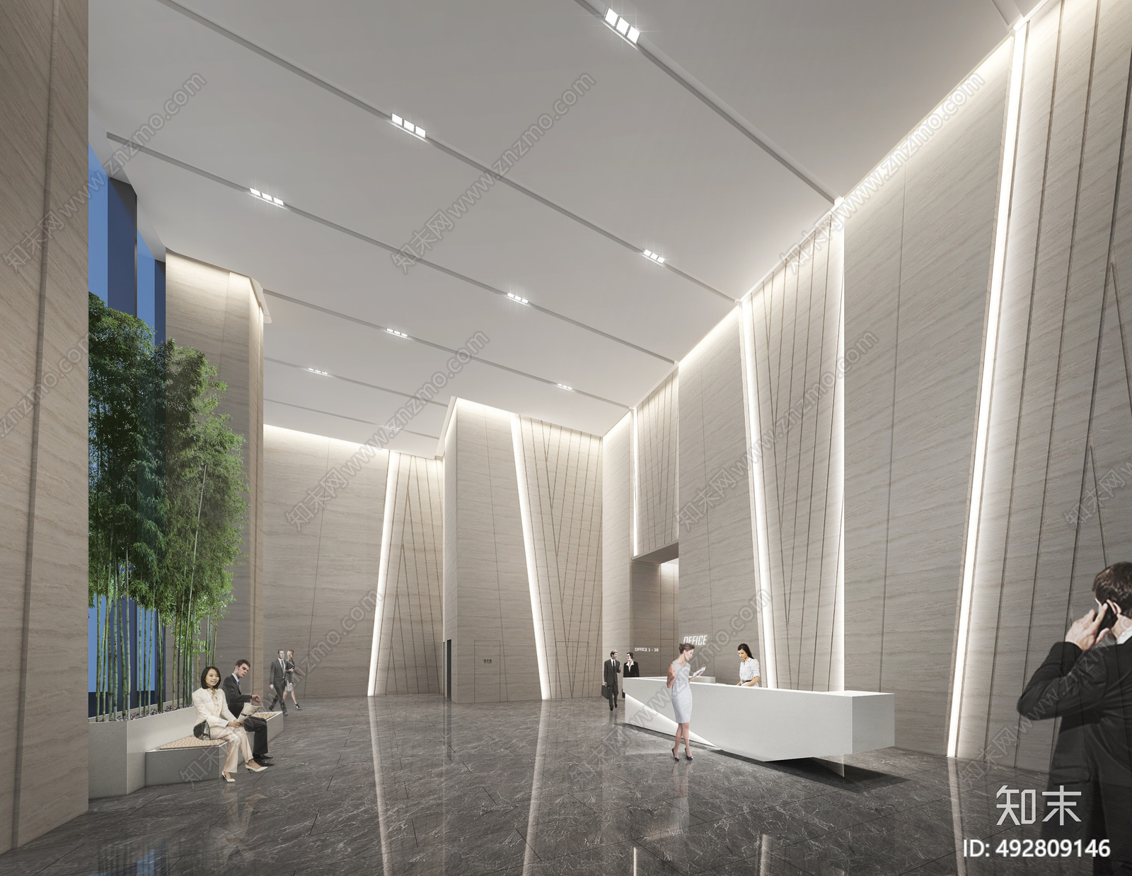 办公楼cad施工图下载【ID:492809146】