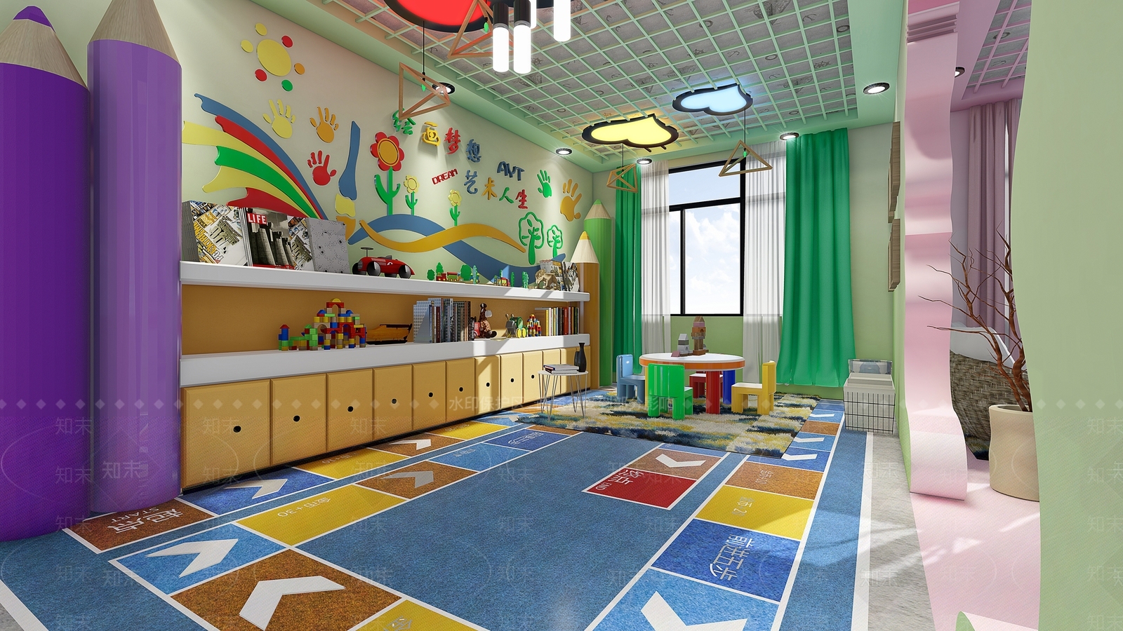 现代幼儿园SU模型下载【ID:892816831】