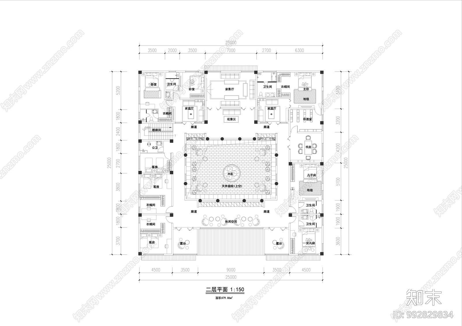四合院cad施工图下载【ID:992829834】