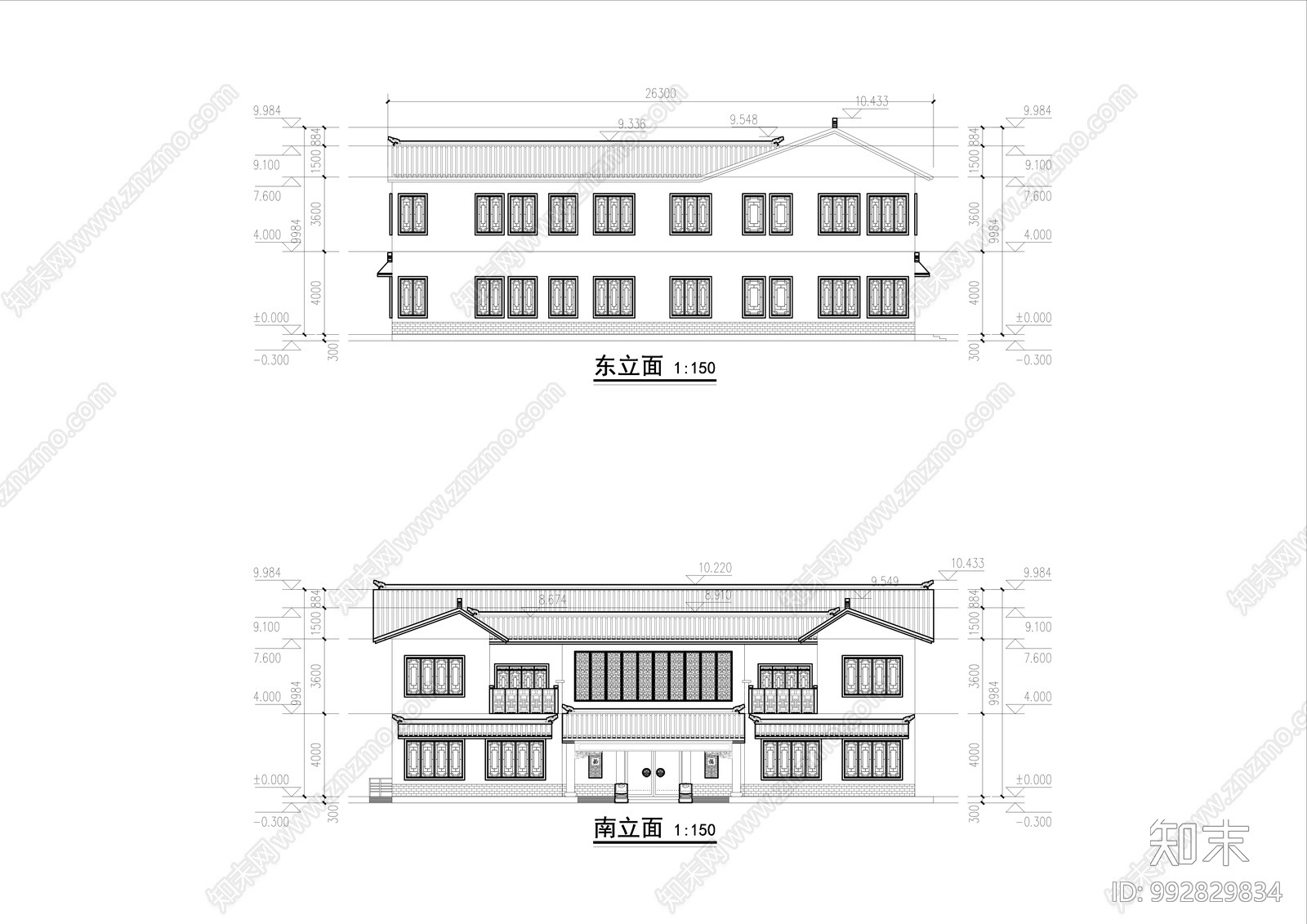 四合院cad施工图下载【ID:992829834】