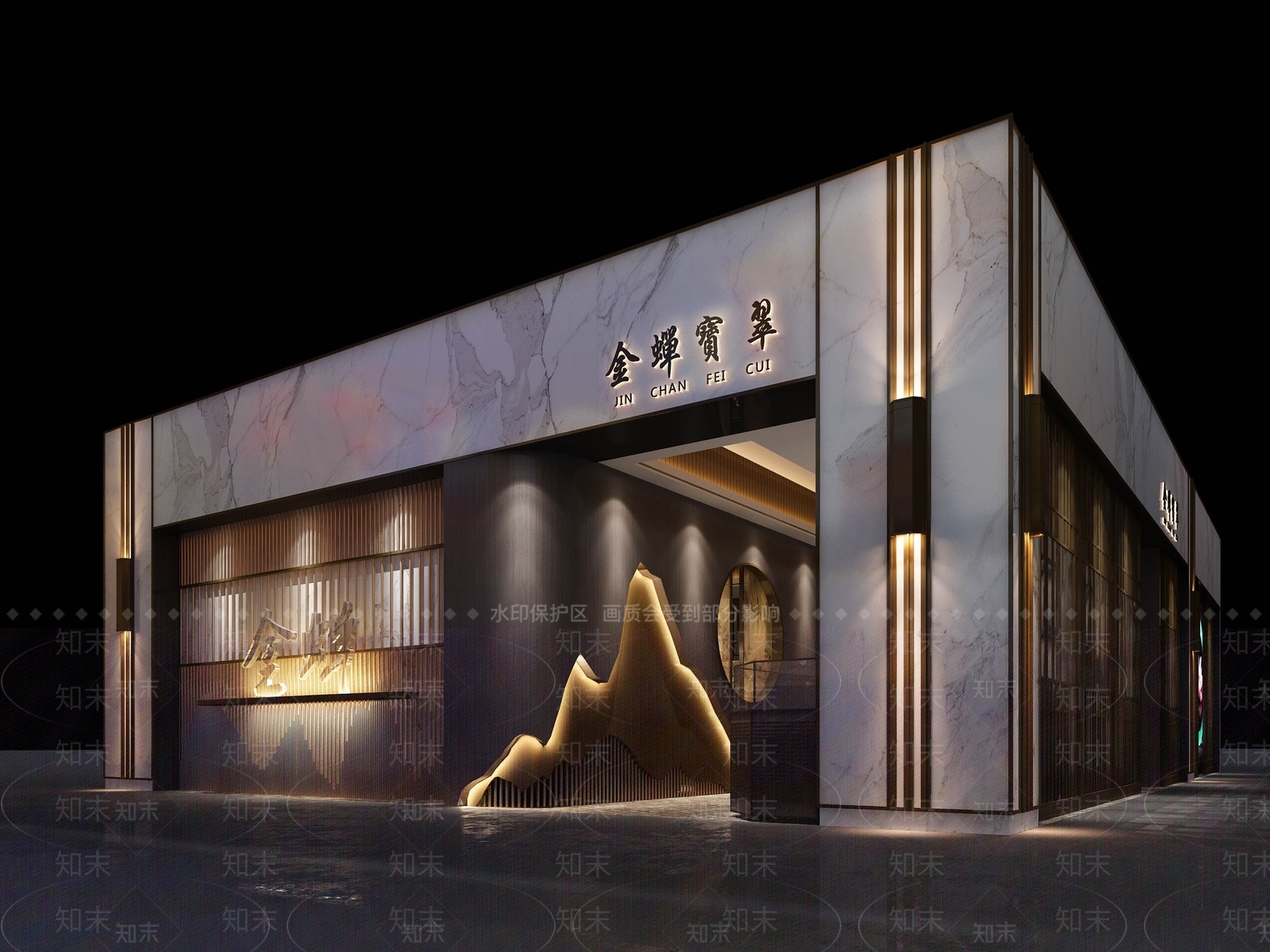 新中式珠宝店3D模型下载【ID:592828839】