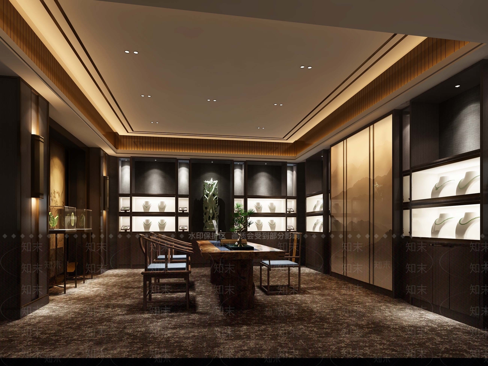 新中式珠宝店3D模型下载【ID:592828839】