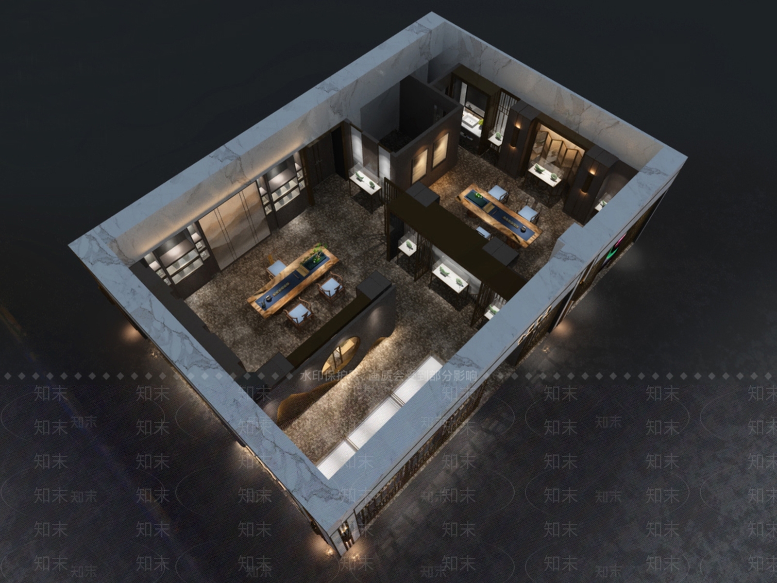 新中式珠宝店3D模型下载【ID:592828839】