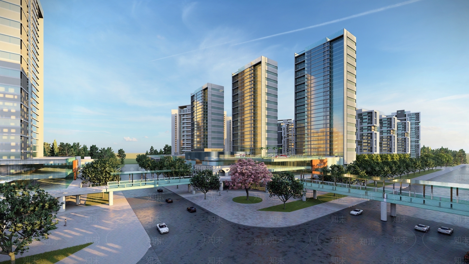 现代居住区SU模型下载【ID:392831240】