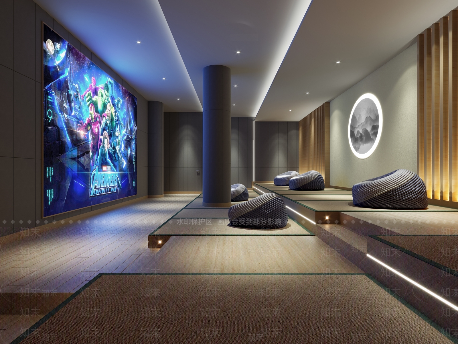 日式电影院3D模型下载【ID:592843115】
