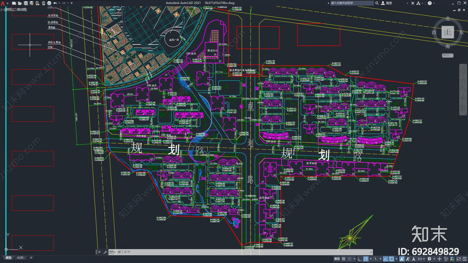 现代小区楼盘施工图下载【ID:692849829】