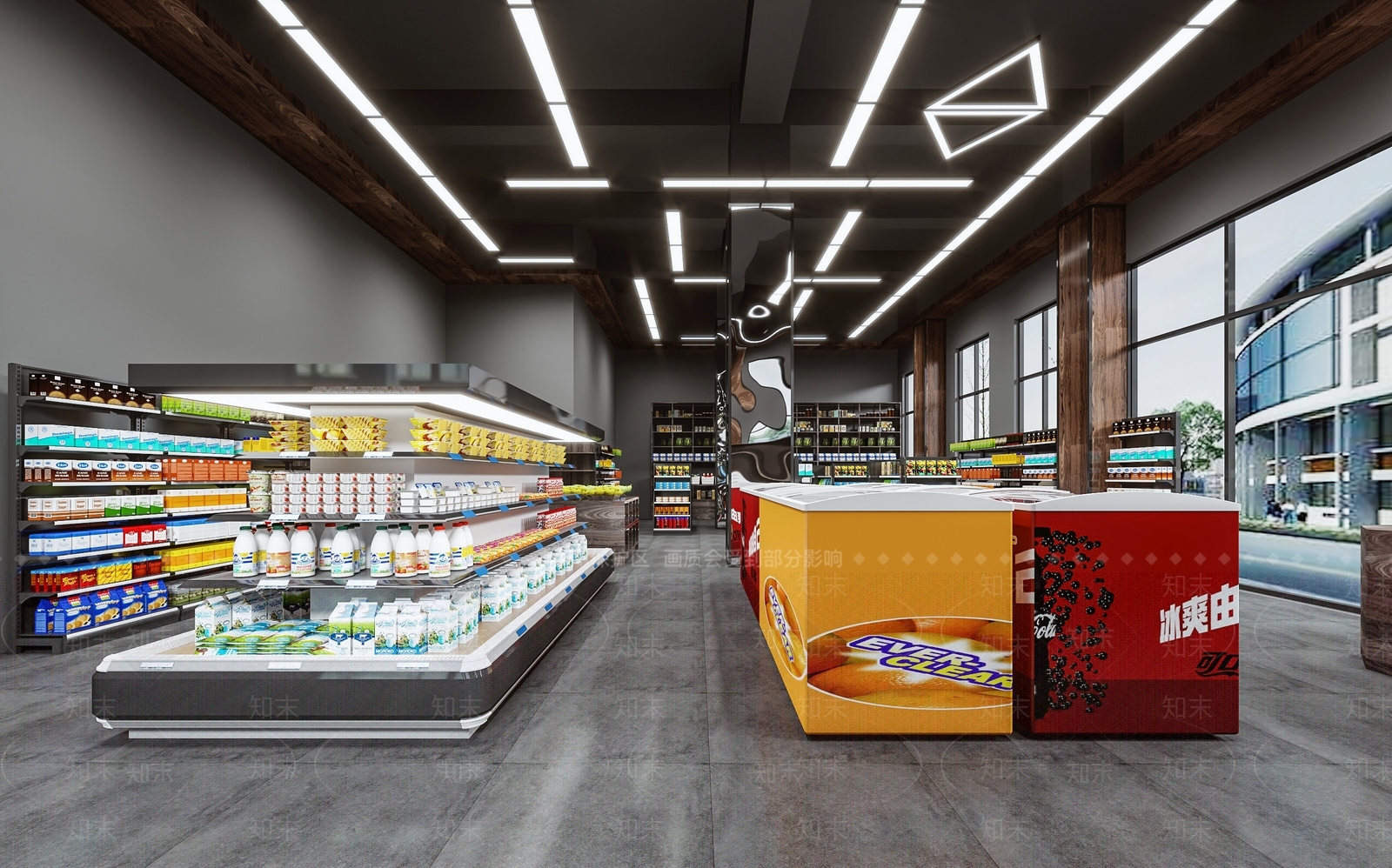 工业风超市3D模型下载【ID:292853645】