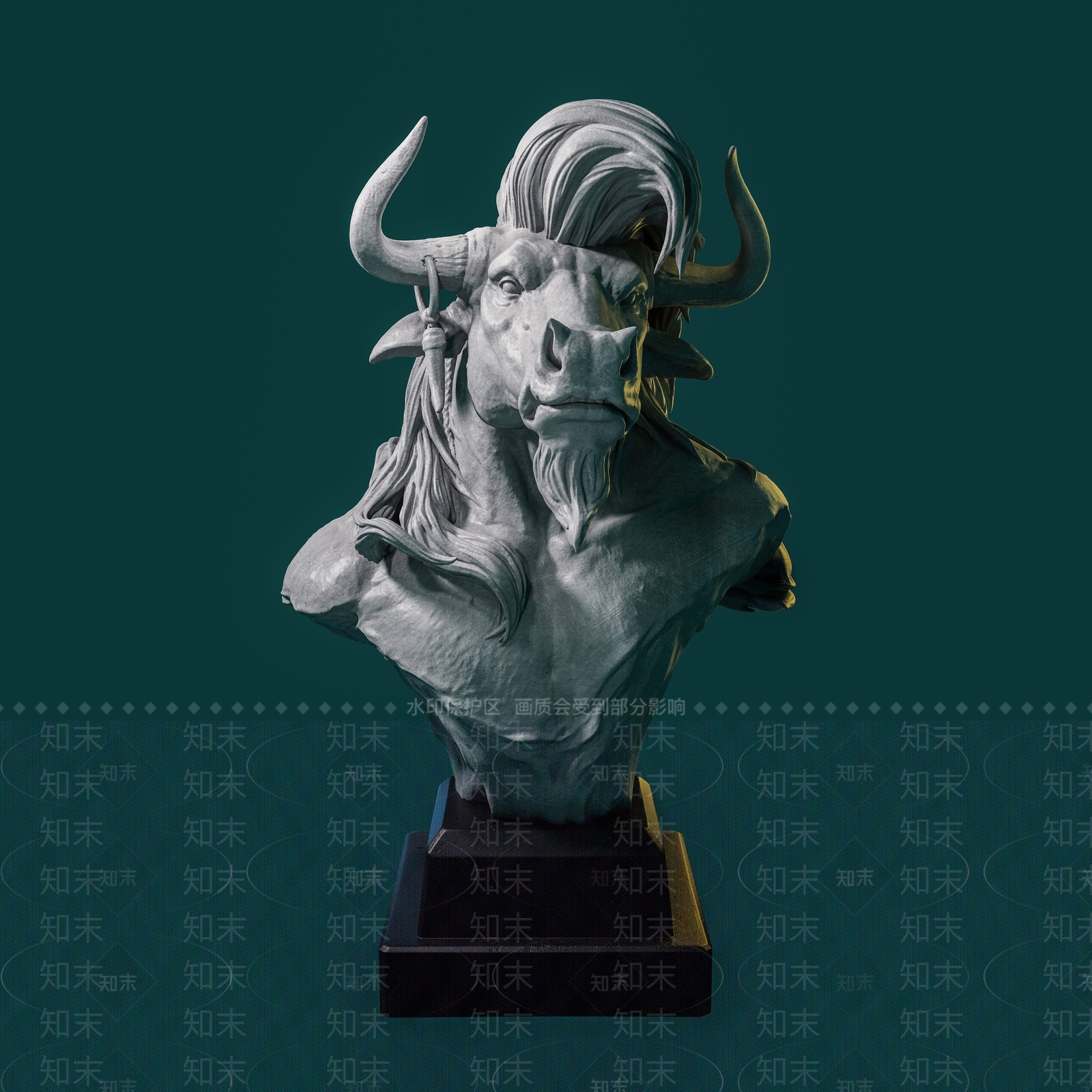 现代牛头3D模型下载【ID:392856875】