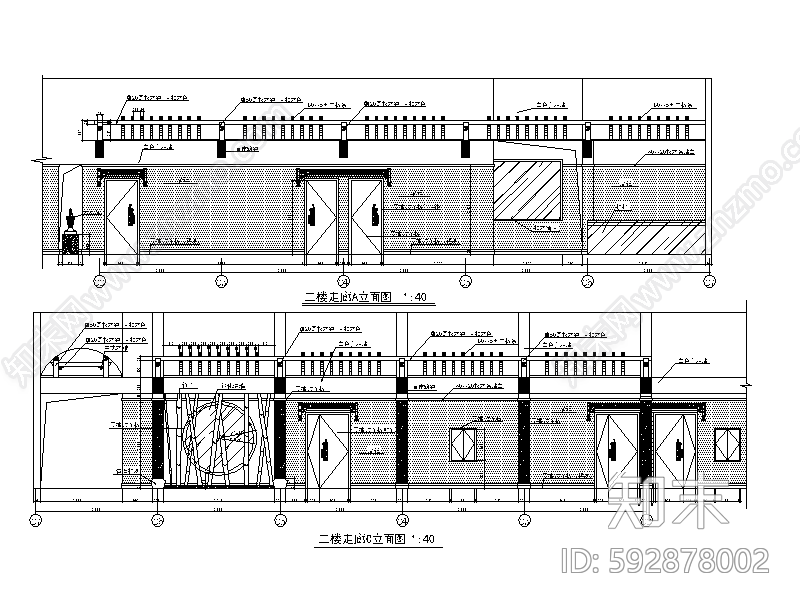 餐饮空间cad施工图下载【ID:592878002】