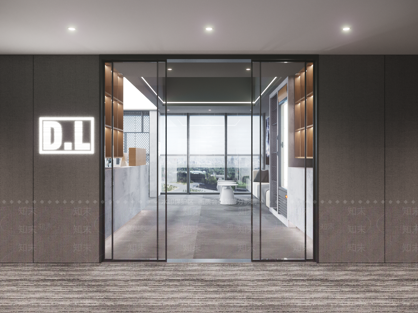 现代电竞酒店前台3D模型下载【ID:492883284】
