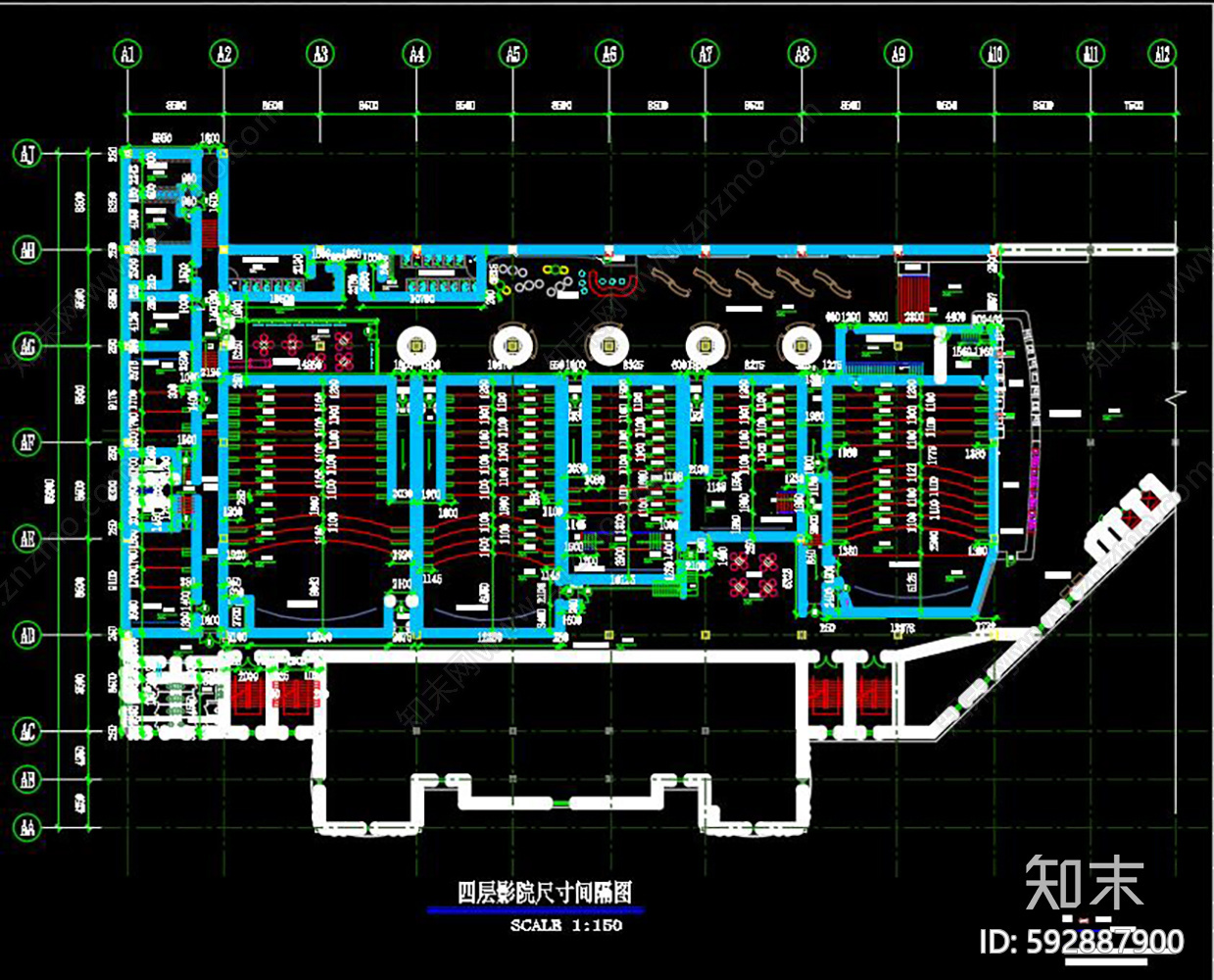 影院cad施工图下载【ID:592887900】