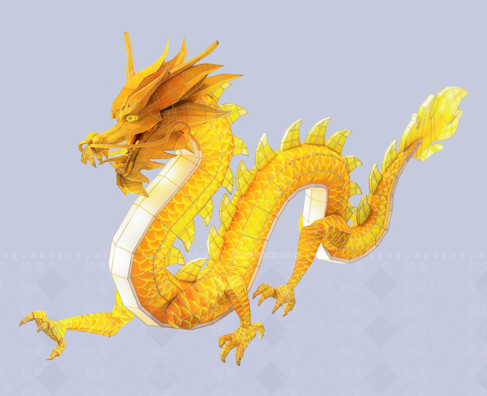 中式龙灯笼3D模型下载【ID:292888131】