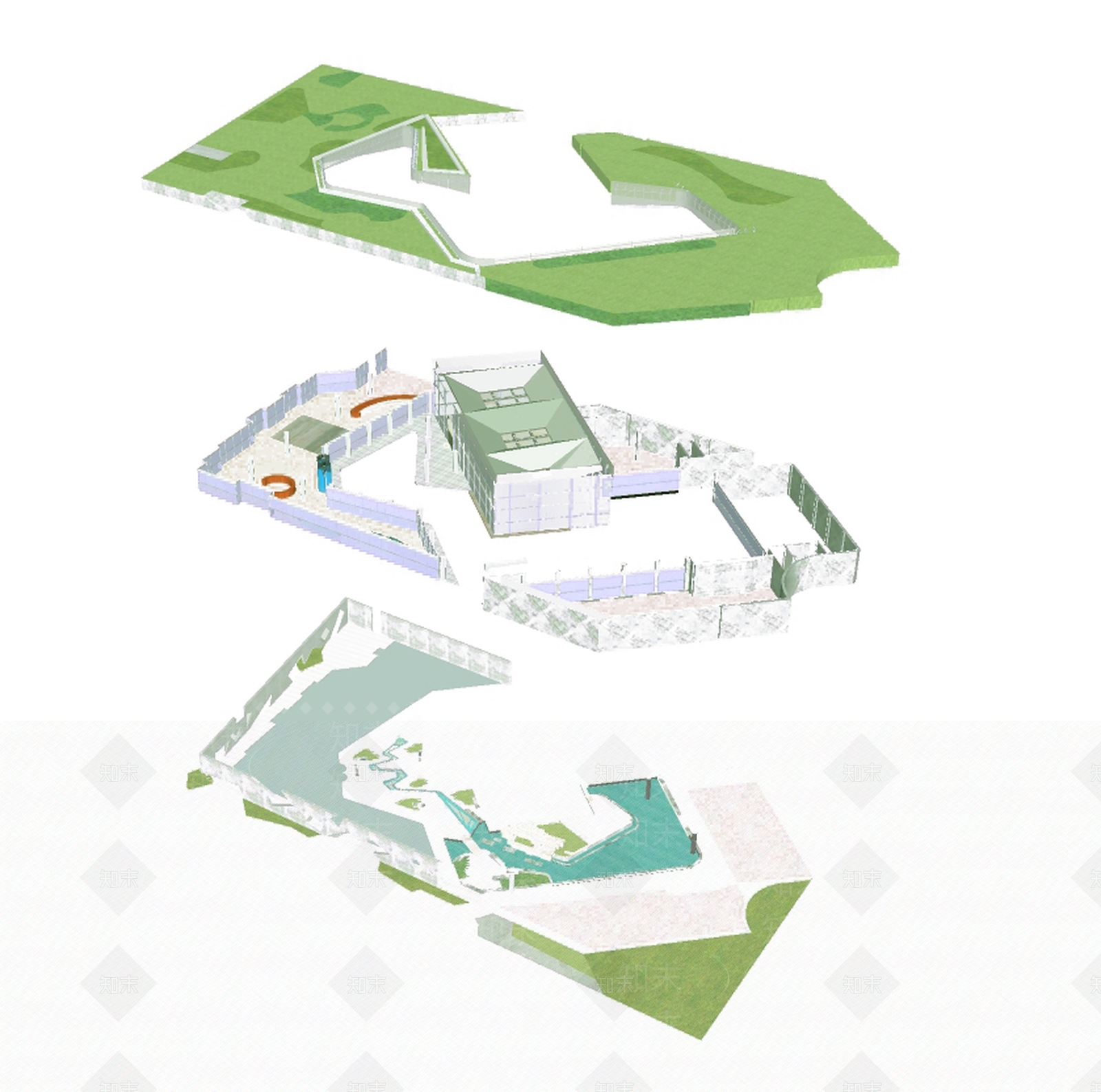 现代售楼处建筑SU模型下载【ID:792894148】