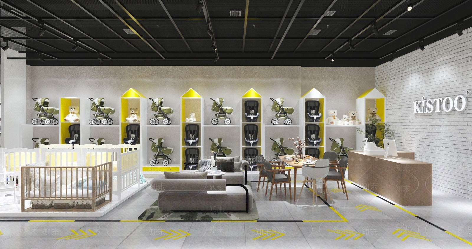 工业风母婴店3D模型下载【ID:292903965】