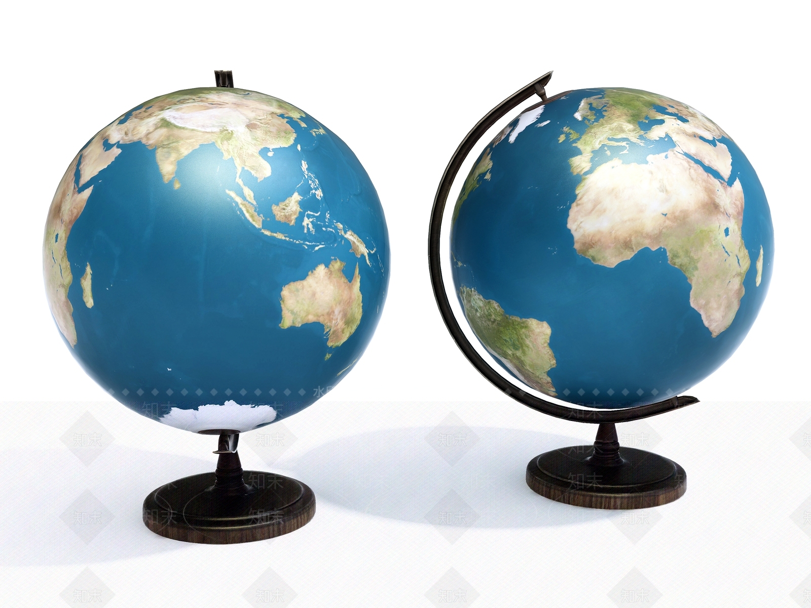 现代地球仪3D模型下载【ID:992904183】