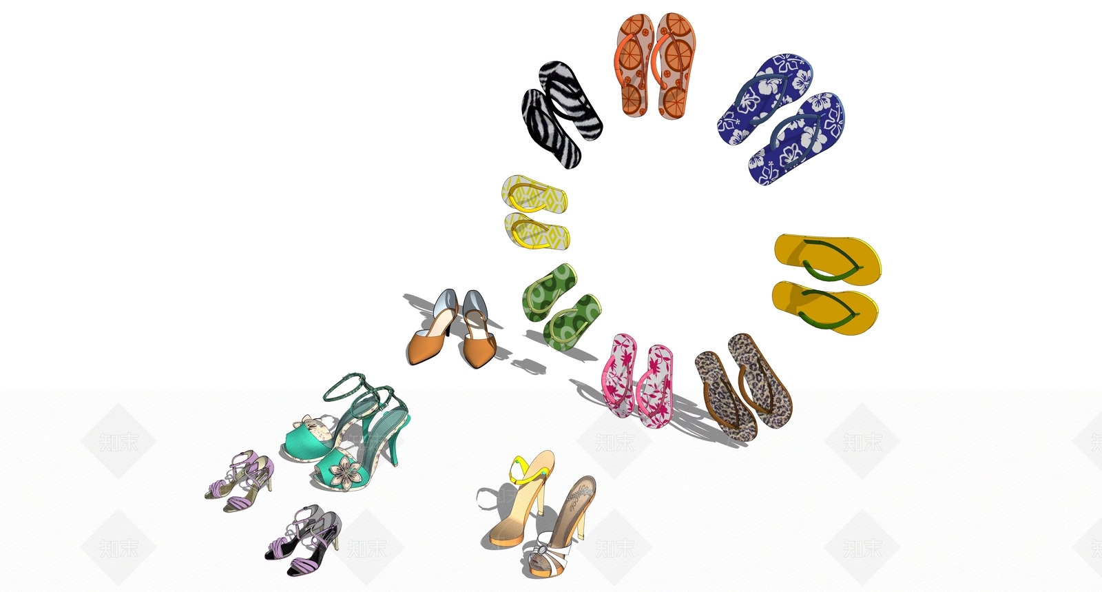 现代鞋子SU模型下载【ID:992921270】