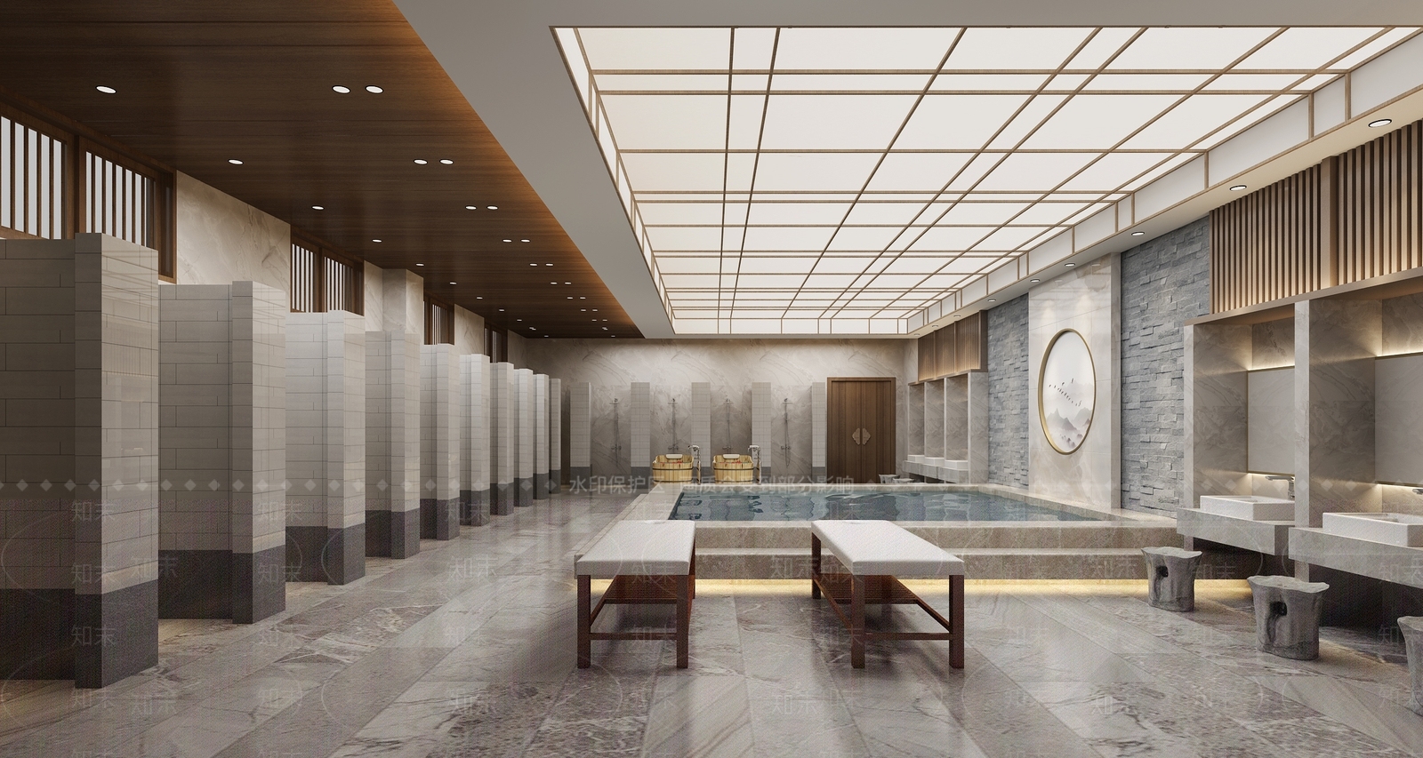 新中式足浴会所3D模型下载【ID:792943194】