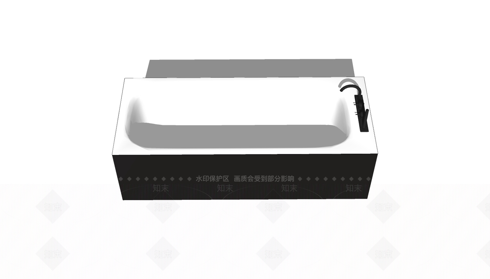 现代浴缸SU模型下载【ID:792962205】