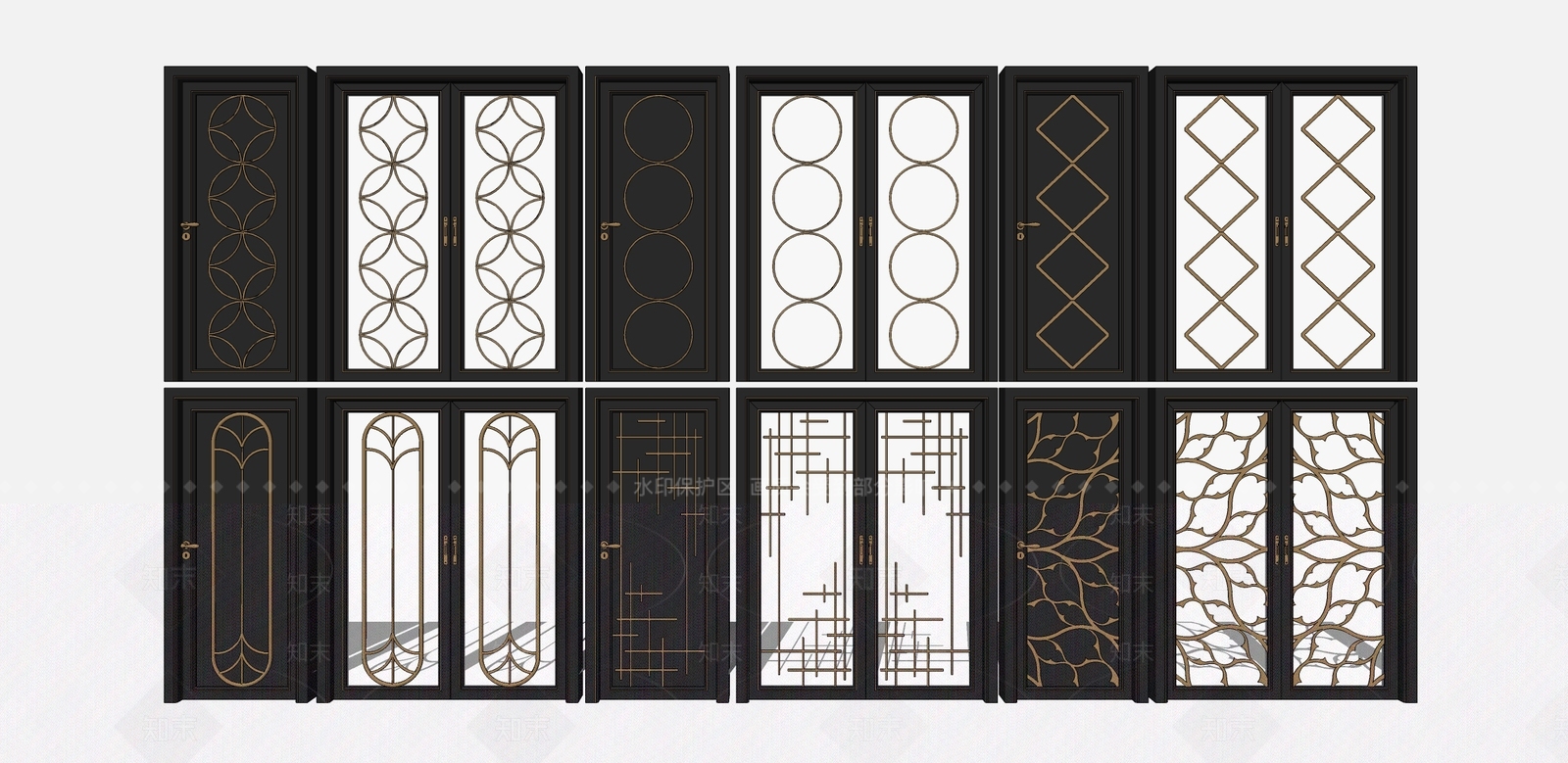 欧式推拉门SU模型下载【ID:292970222】