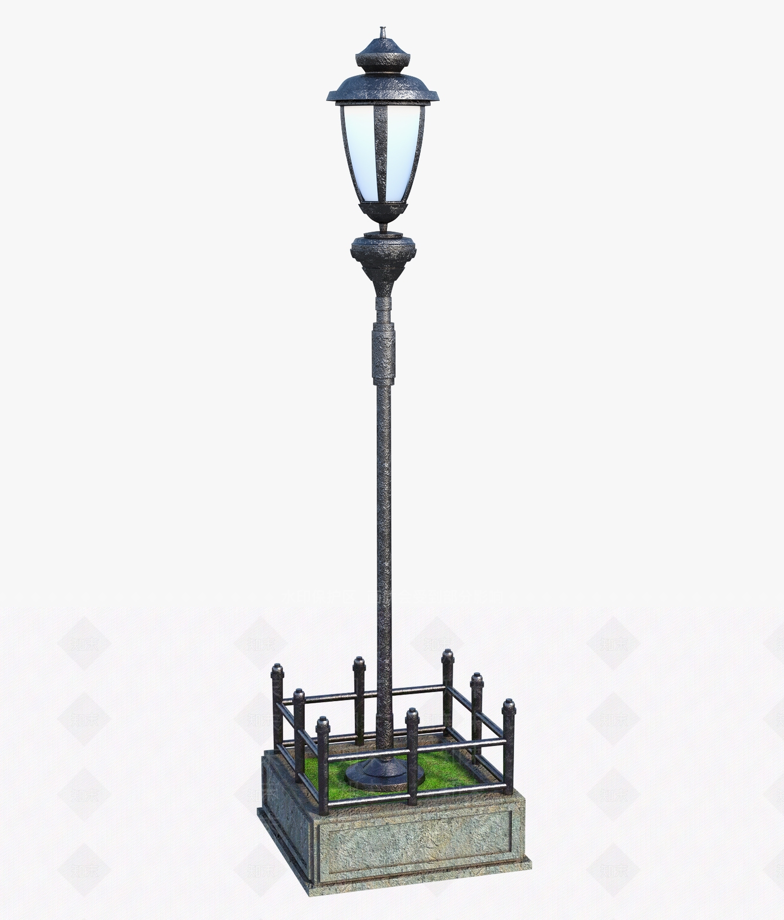 欧式古典路灯3D模型下载【ID:492978370】