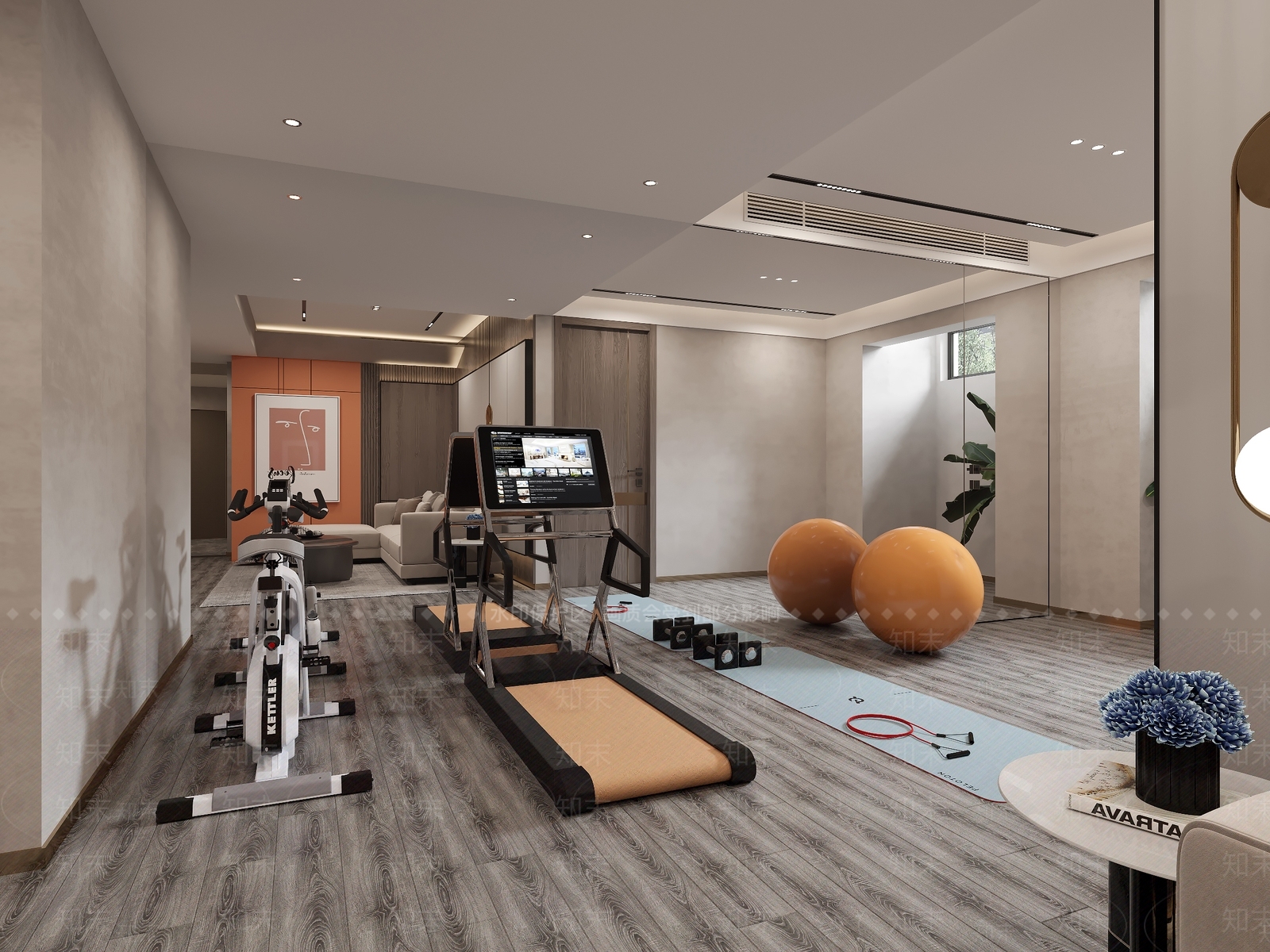 现代地下室家居影音室3D模型下载【ID:792979844】