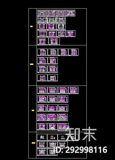 美式柜cad施工图下载【ID:292998116】