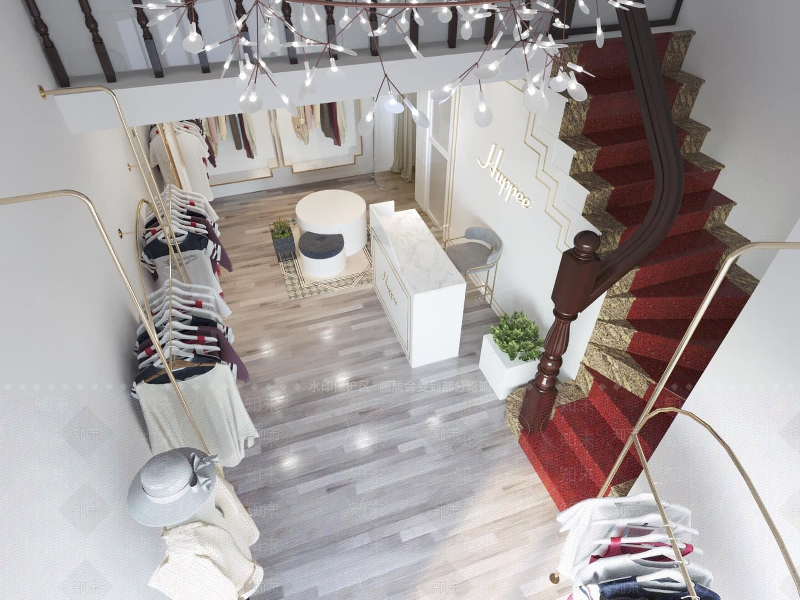 现代服装鞋店3D模型下载【ID:392999275】